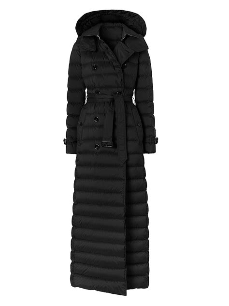 burberry arniston puffer coat|Burberry Arniston Long Double Breasted Puffer Trench Coat.